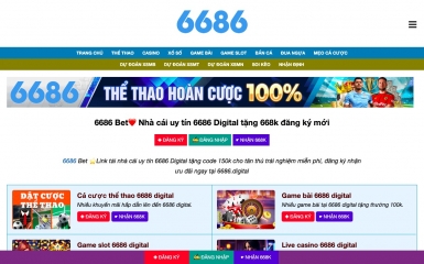 Game bài với tỷ lệ thưởng siêu khủng tại nhà cái 6686 Digital